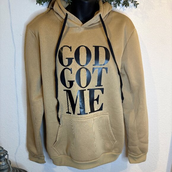 God Got Me Sweatshirt NWOT M - Picture 1 of 3
